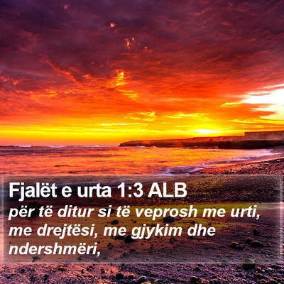 Fjalët e urta 1:3 ALB Bible Verse Image