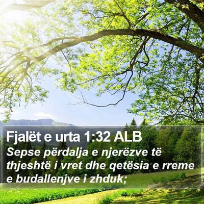 Fjalët e urta 1:32 ALB Bible Verse Image