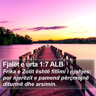 Fjalët e urta 1:7 ALB Bible Verse Image