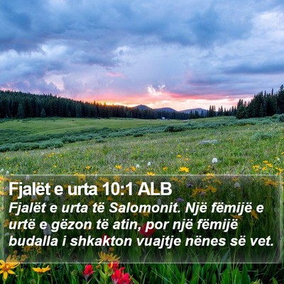 Fjalët e urta 10:1 ALB Bible Verse Image