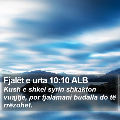 Fjalët e urta 10:10 ALB Bible Verse Image