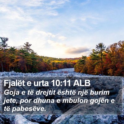 Fjalët e urta 10:11 ALB Bible Verse Image