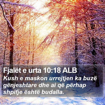 Fjalët e urta 10:18 ALB Bible Verse Image
