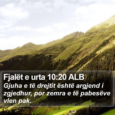 Fjalët e urta 10:20 ALB Bible Verse Image