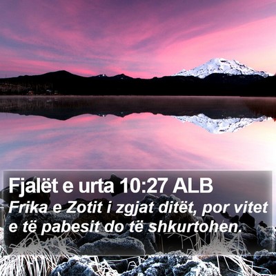 Fjalët e urta 10:27 ALB Bible Verse Image