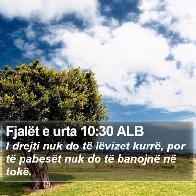 Fjalët e urta 10:30 ALB Bible Verse Image