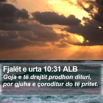 Fjalët e urta 10:31 ALB Bible Verse Image