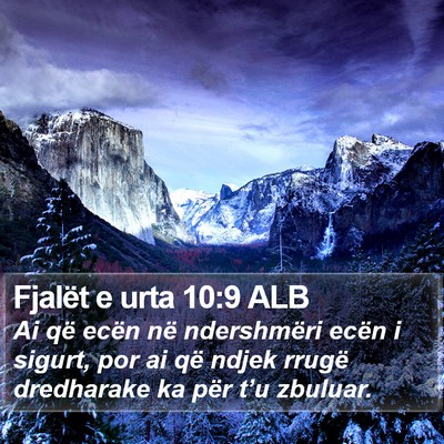 Fjalët e urta 10:9 ALB Bible Verse Image