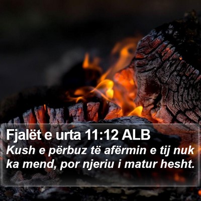 Fjalët e urta 11:12 ALB Bible Verse Image