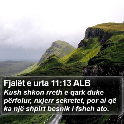 Fjalët e urta 11:13 ALB Bible Verse Image