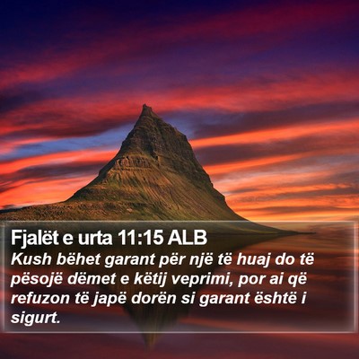 Fjalët e urta 11:15 ALB Bible Verse Image