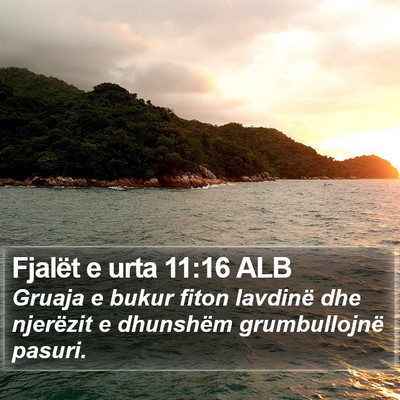 Fjalët e urta 11:16 ALB Bible Verse Image