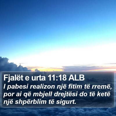 Fjalët e urta 11:18 ALB Bible Verse Image
