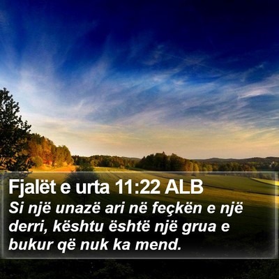 Fjalët e urta 11:22 ALB Bible Verse Image