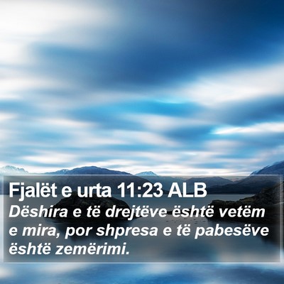 Fjalët e urta 11:23 ALB Bible Verse Image