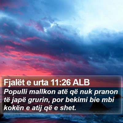 Fjalët e urta 11:26 ALB Bible Verse Image