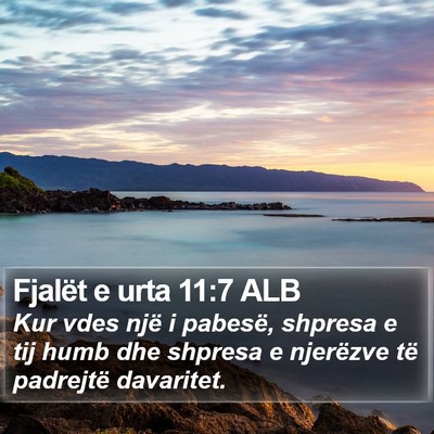 Fjalët e urta 11:7 ALB Bible Verse Image