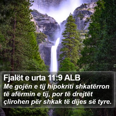 Fjalët e urta 11:9 ALB Bible Verse Image