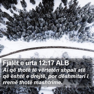 Fjalët e urta 12:17 ALB Bible Verse Image