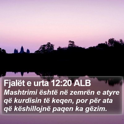 Fjalët e urta 12:20 ALB Bible Verse Image