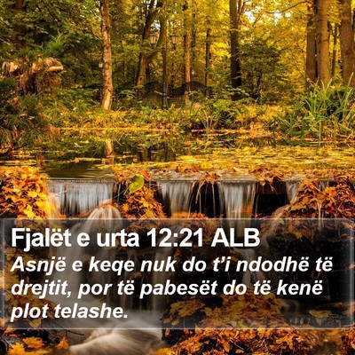 Fjalët e urta 12:21 ALB Bible Verse Image