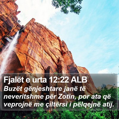 Fjalët e urta 12:22 ALB Bible Verse Image