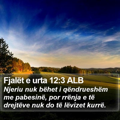 Fjalët e urta 12:3 ALB Bible Verse Image