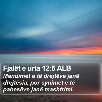 Fjalët e urta 12:5 ALB Bible Verse Image