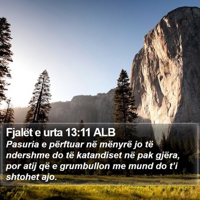 Fjalët e urta 13:11 ALB Bible Verse Image