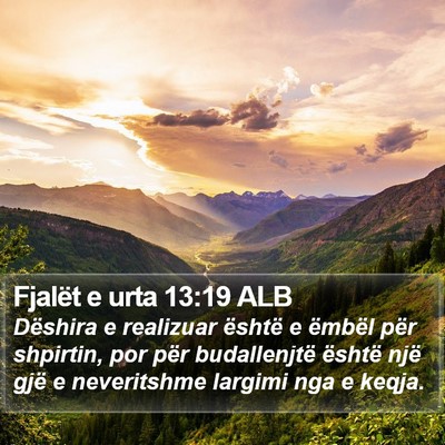 Fjalët e urta 13:19 ALB Bible Verse Image