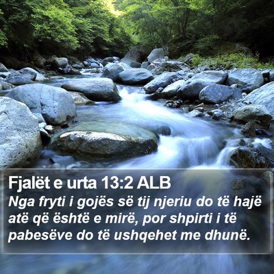 Fjalët e urta 13:2 ALB Bible Verse Image