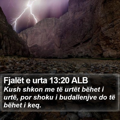 Fjalët e urta 13:20 ALB Bible Verse Image