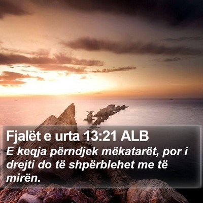 Fjalët e urta 13:21 ALB Bible Verse Image