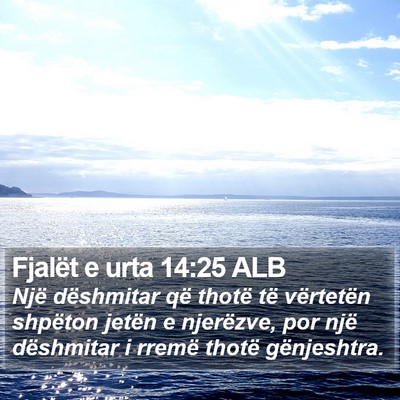 Fjalët e urta 14:25 ALB Bible Verse Image