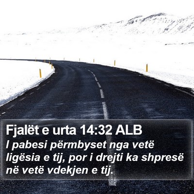 Fjalët e urta 14:32 ALB Bible Verse Image