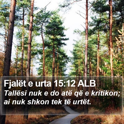 Fjalët e urta 15:12 ALB Bible Verse Image