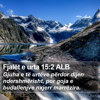 Fjalët e urta 15:2 ALB Bible Verse Image