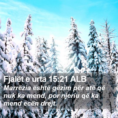 Fjalët e urta 15:21 ALB Bible Verse Image