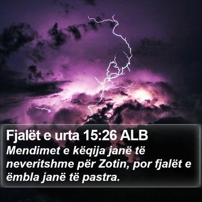 Fjalët e urta 15:26 ALB Bible Verse Image