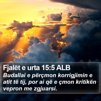 Fjalët e urta 15:5 ALB Bible Verse Image