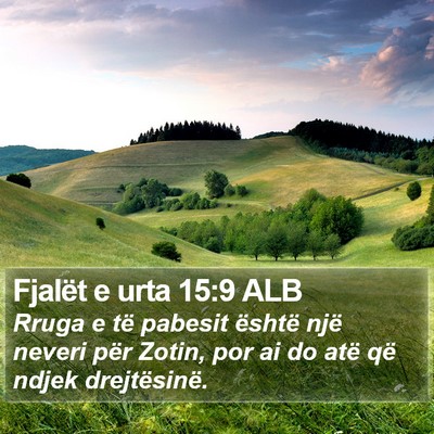 Fjalët e urta 15:9 ALB Bible Verse Image