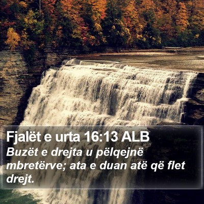 Fjalët e urta 16:13 ALB Bible Verse Image