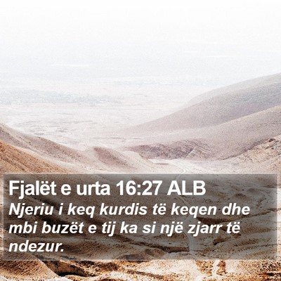 Fjalët e urta 16:27 ALB Bible Verse Image