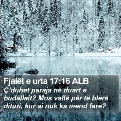 Fjalët e urta 17:16 ALB Bible Verse Image