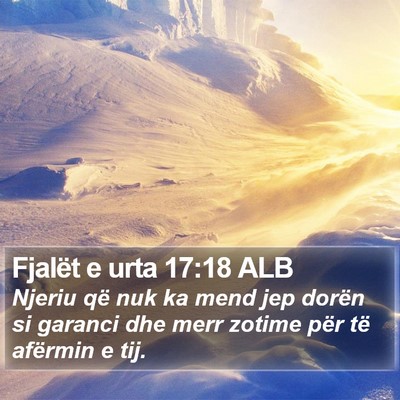 Fjalët e urta 17:18 ALB Bible Verse Image