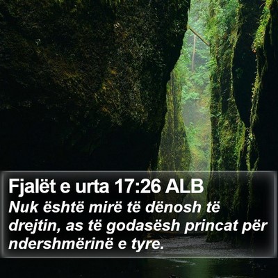 Fjalët e urta 17:26 ALB Bible Verse Image