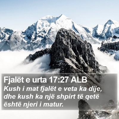 Fjalët e urta 17:27 ALB Bible Verse Image