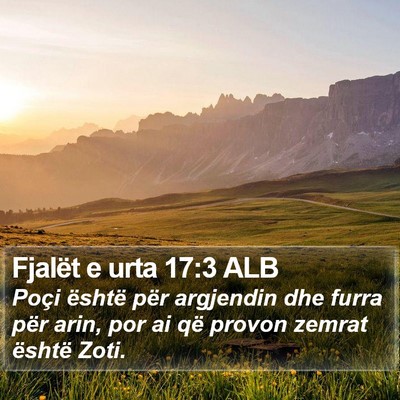Fjalët e urta 17:3 ALB Bible Verse Image