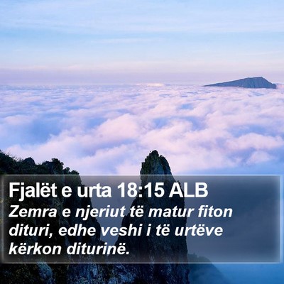 Fjalët e urta 18:15 ALB Bible Verse Image
