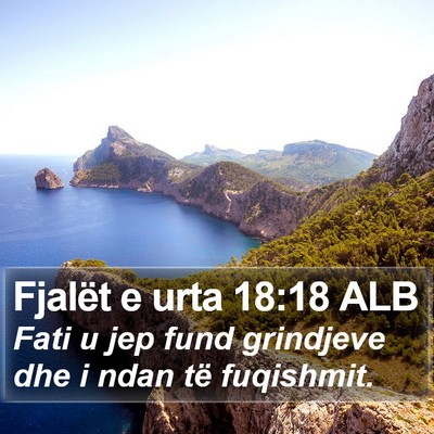 Fjalët e urta 18:18 ALB Bible Verse Image